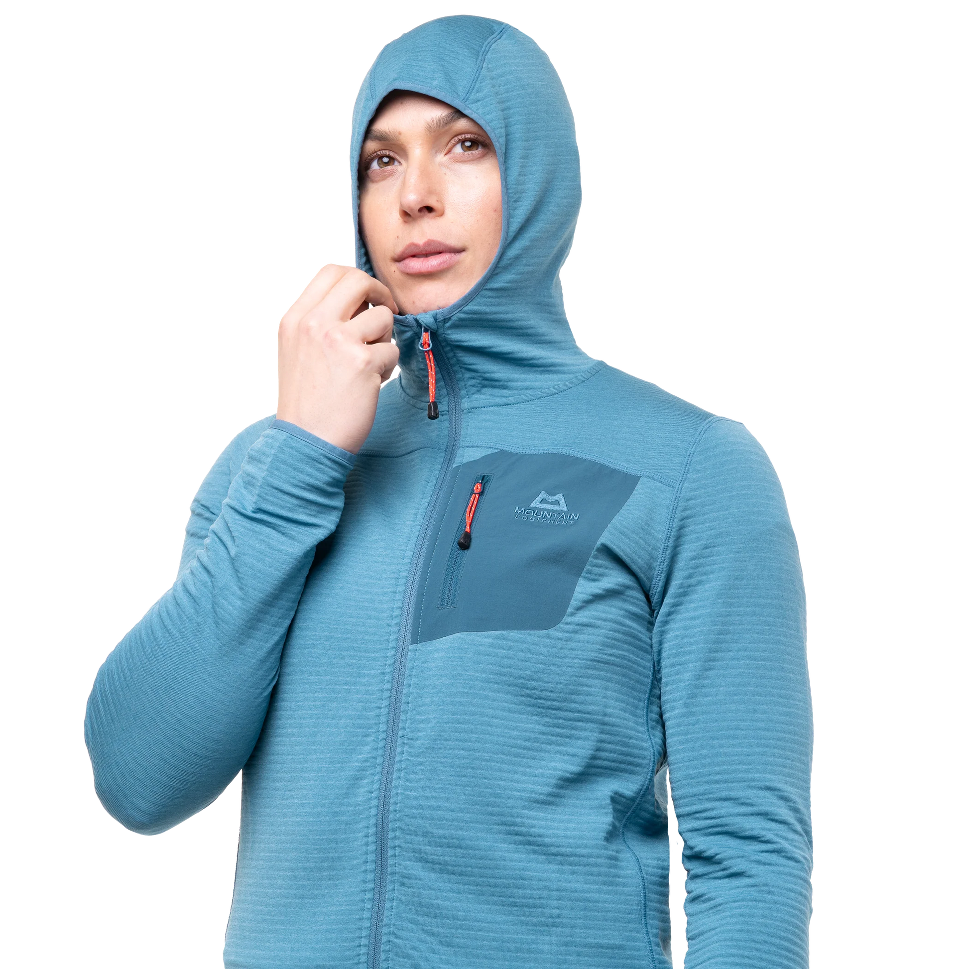 Mountain Equipment Lumiko Hooded Women's Jacket in Stellar/Majolica - Full Length Back