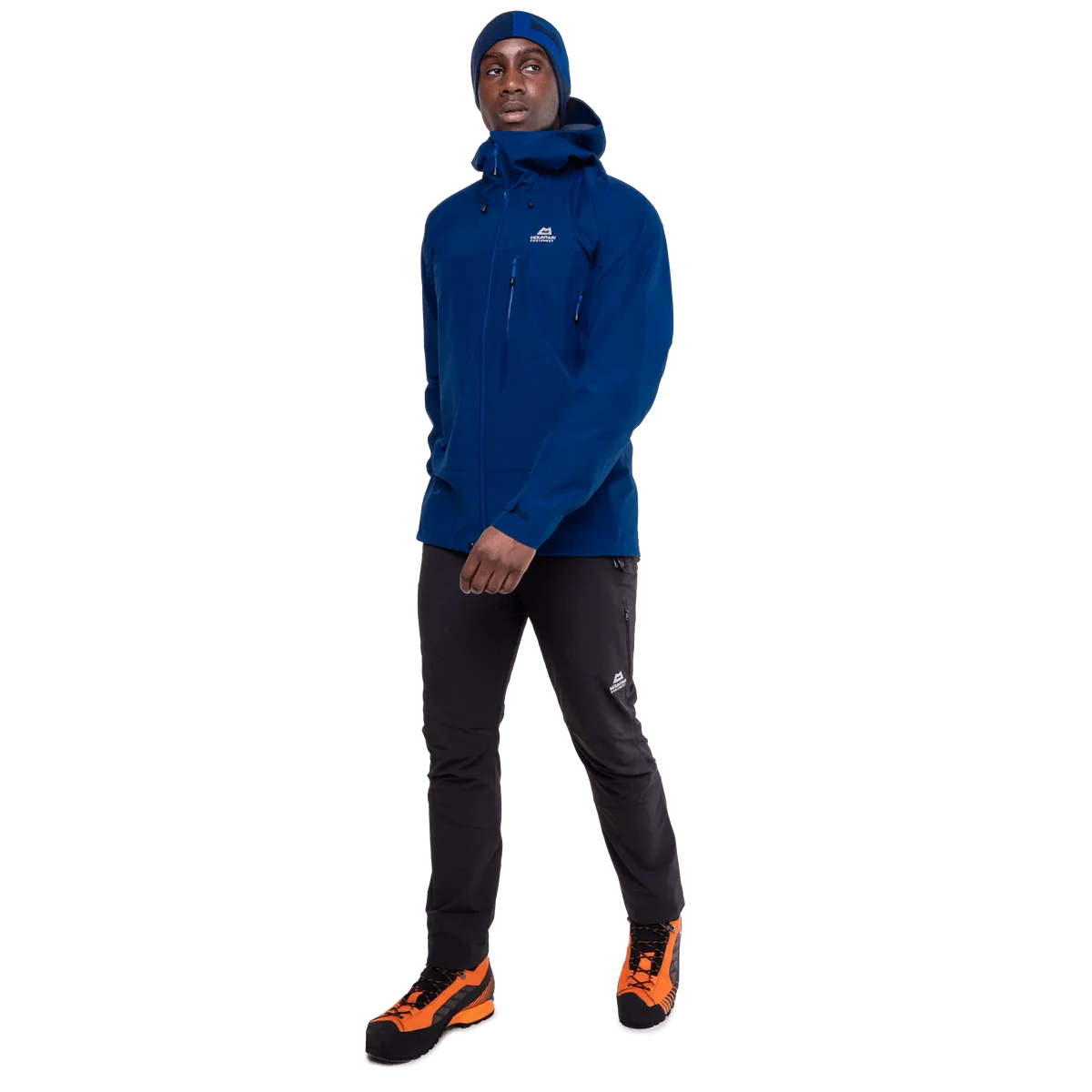 Mountain Equipment Makalu GORE-TEX Men's Jacket in Admiral Blue - worn