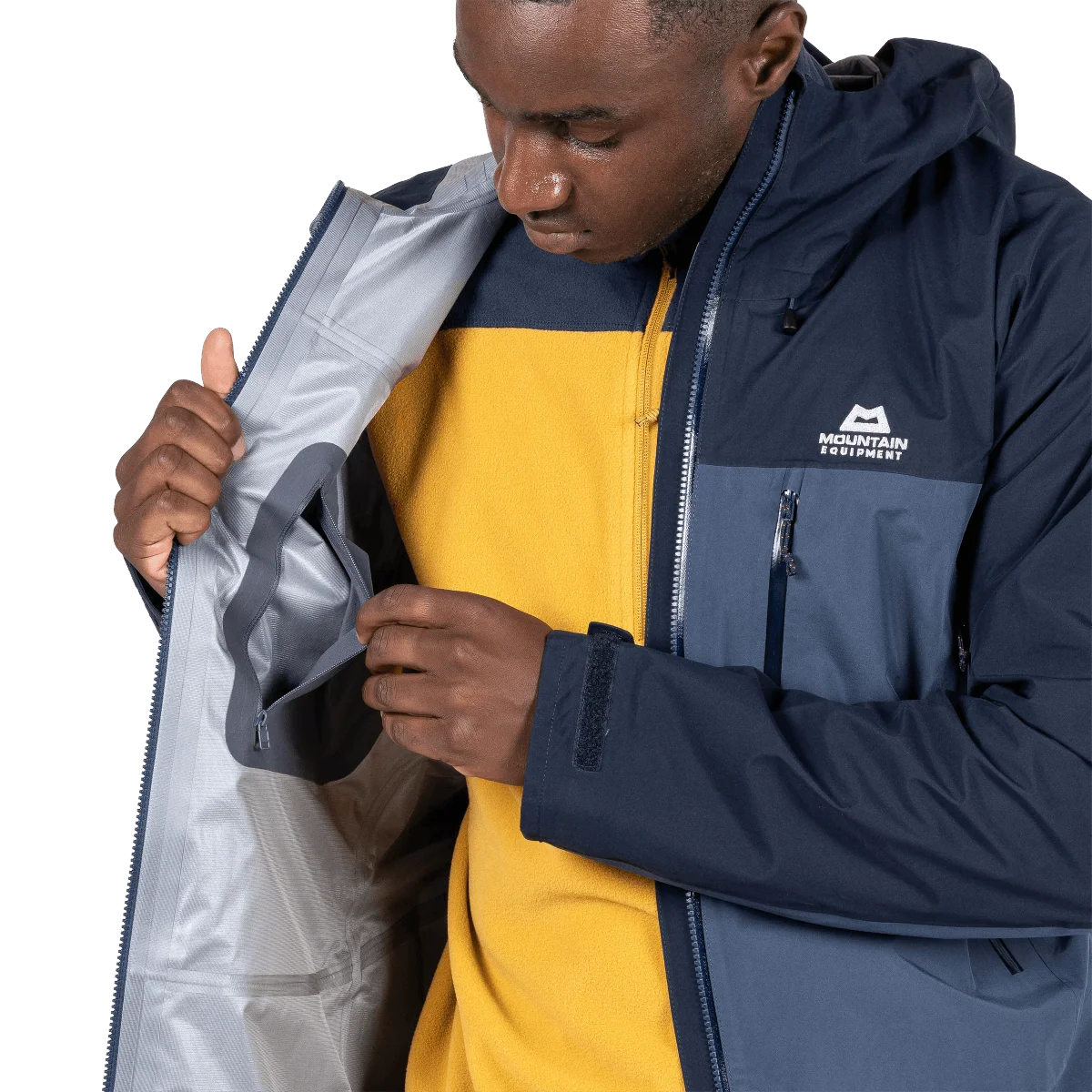 Mountain Equipment Makalu GORE-TEX Men's Jacket in Dusk/Cosmos - interior pocket detail