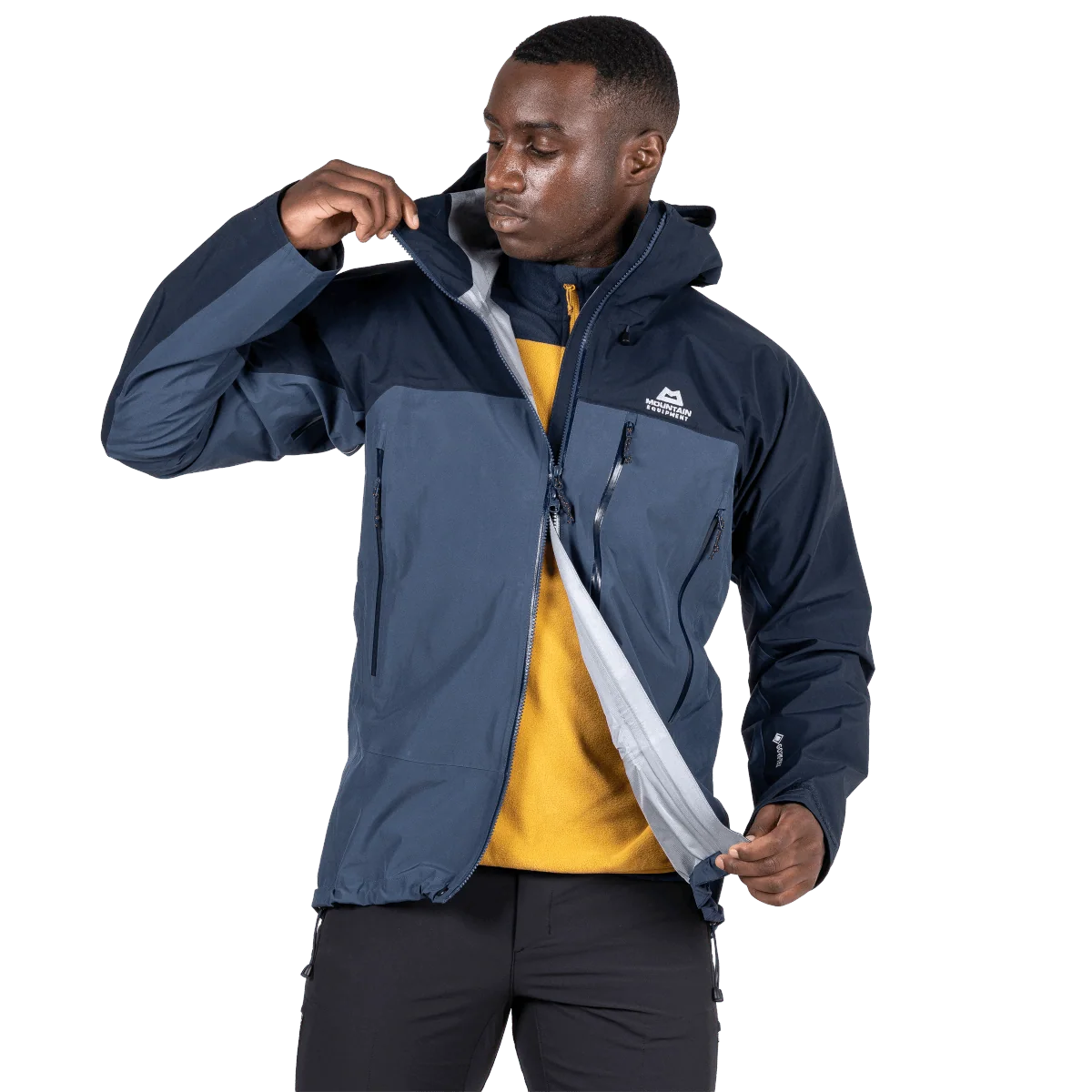 Mountain Equipment Makalu GORE-TEX Men's Jacket in Dusk/Cosmos - worn