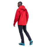 Mountain Equipment Makalu GORE-TEX Men's Jacket in Imperial Red/Crimson - side, worn