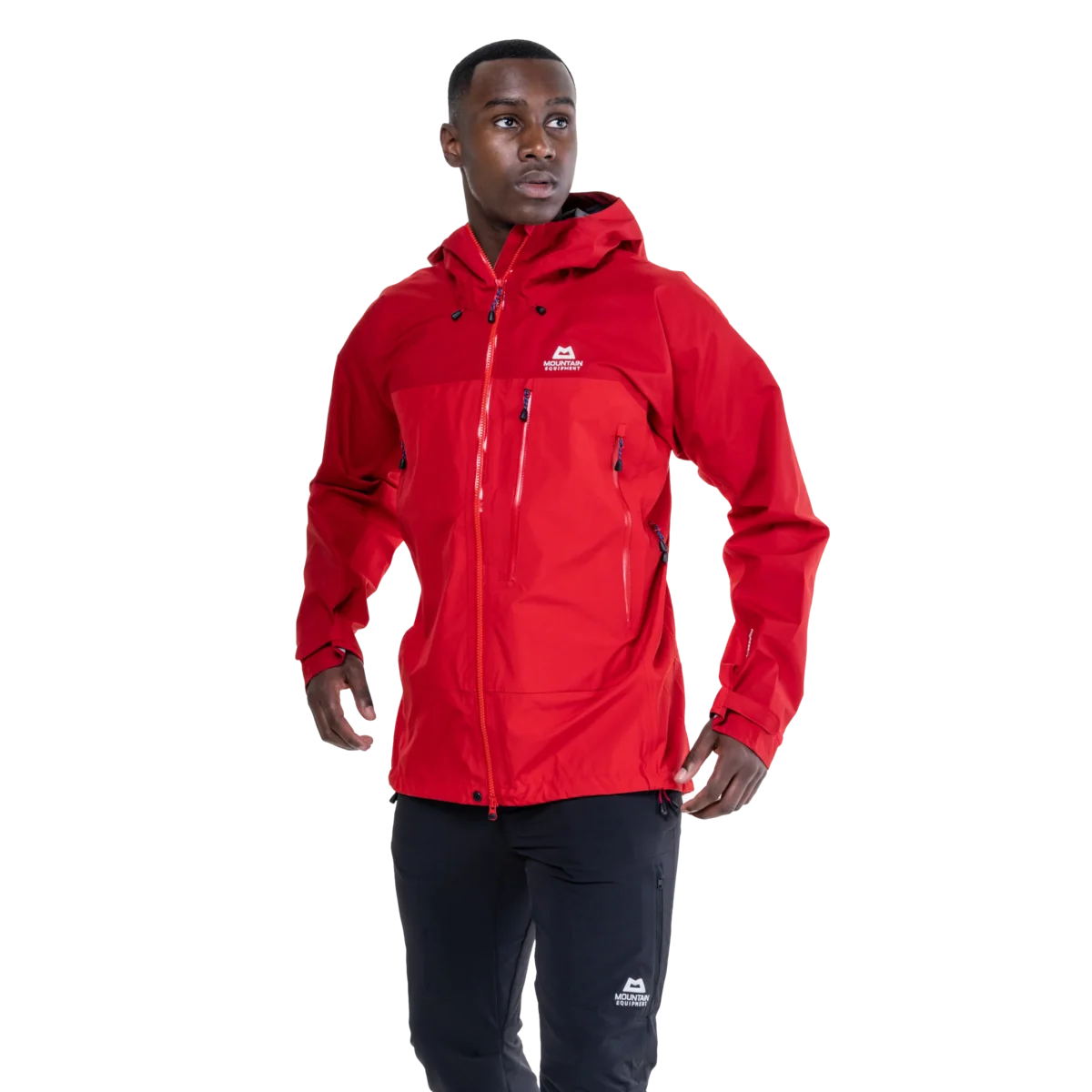 Mountain Equipment Makalu GORE-TEX Men's Jacket in Imperial Red/Crimson - worn