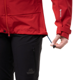 Mountain Equipment Makalu GORE-TEX Women's Jacket in Imperial Red/Crimson - hem drawcord detail