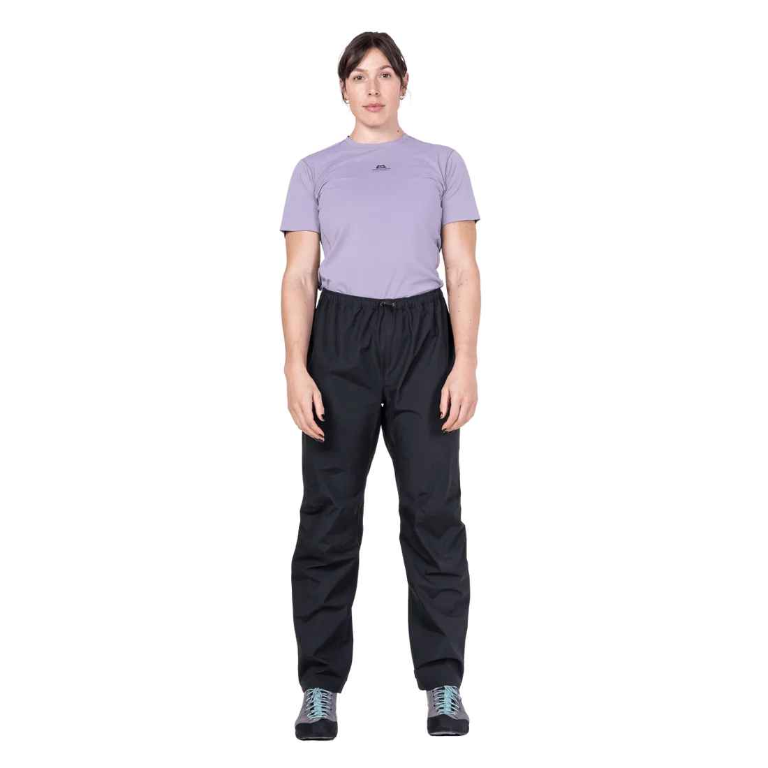 Mountain Equipment Makalu GORE-TEX Women's Pant in Black - Front View on Model