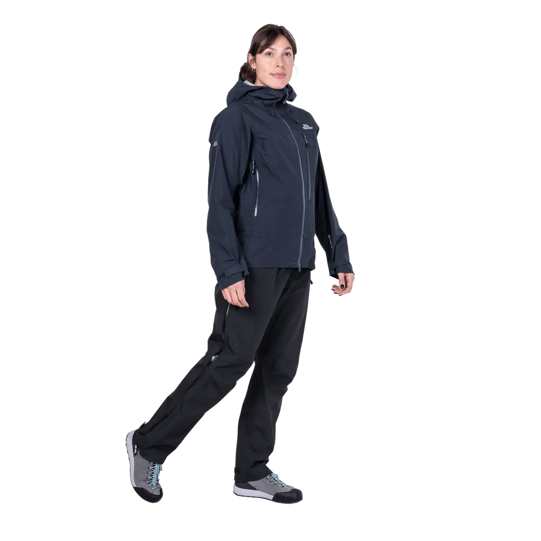 Mountain Equipment Makalu GORE-TEX Women's Pant in Black - Walking View on Model