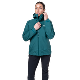 Mountain Equipment Odyssey Women's Jacket in Deep Teal - On Model Front Full