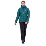 Mountain Equipment Odyssey Women's Jacket in Deep Teal - On Model Front Open