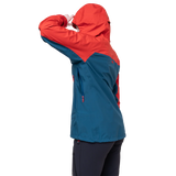 Mountain Equipment Odyssey Women's Jacket in Majolica/Chili - On Model Back Detail