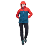 Mountain Equipment Odyssey Women's Jacket in Majolica/Chili - On Model Side