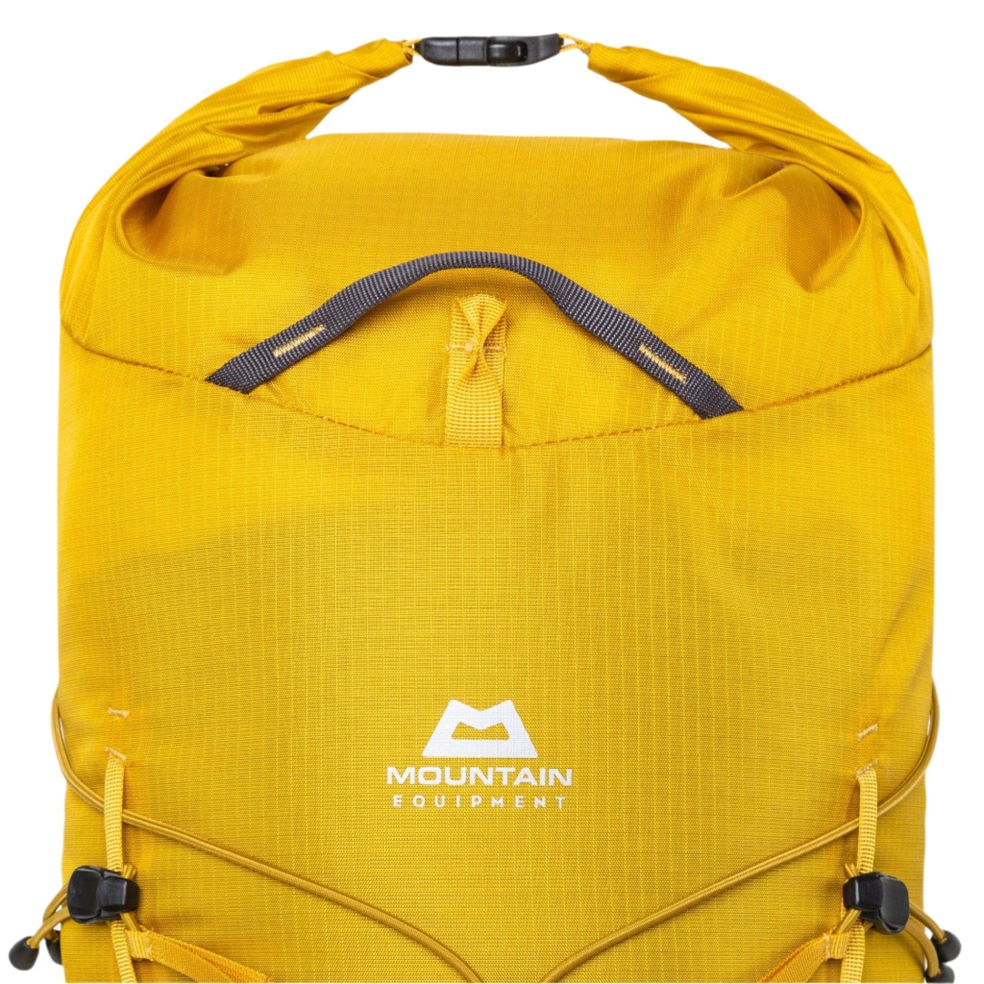 Mountain Equipment Orcus 22+ Backpack in Sulphur - Roll Top Detail