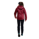 Mountain Equipment Oreus Hooded Women's Jacket in Merlot/Admiral Blue - Back Fit
