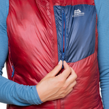 Mountain Equipment Oreus Women's Vest in Merlot/Admiral Blue - Chest Pocket