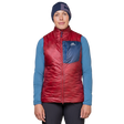 Mountain Equipment Oreus Women's Vest in Merlot/Admiral Blue - Front Fit