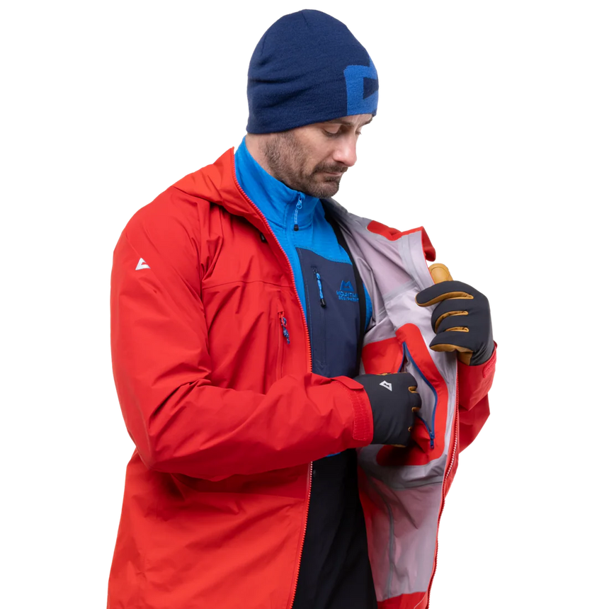 Mountain Equipment Orion Men's Jacket in Chili/Crimson - Inner Pocket