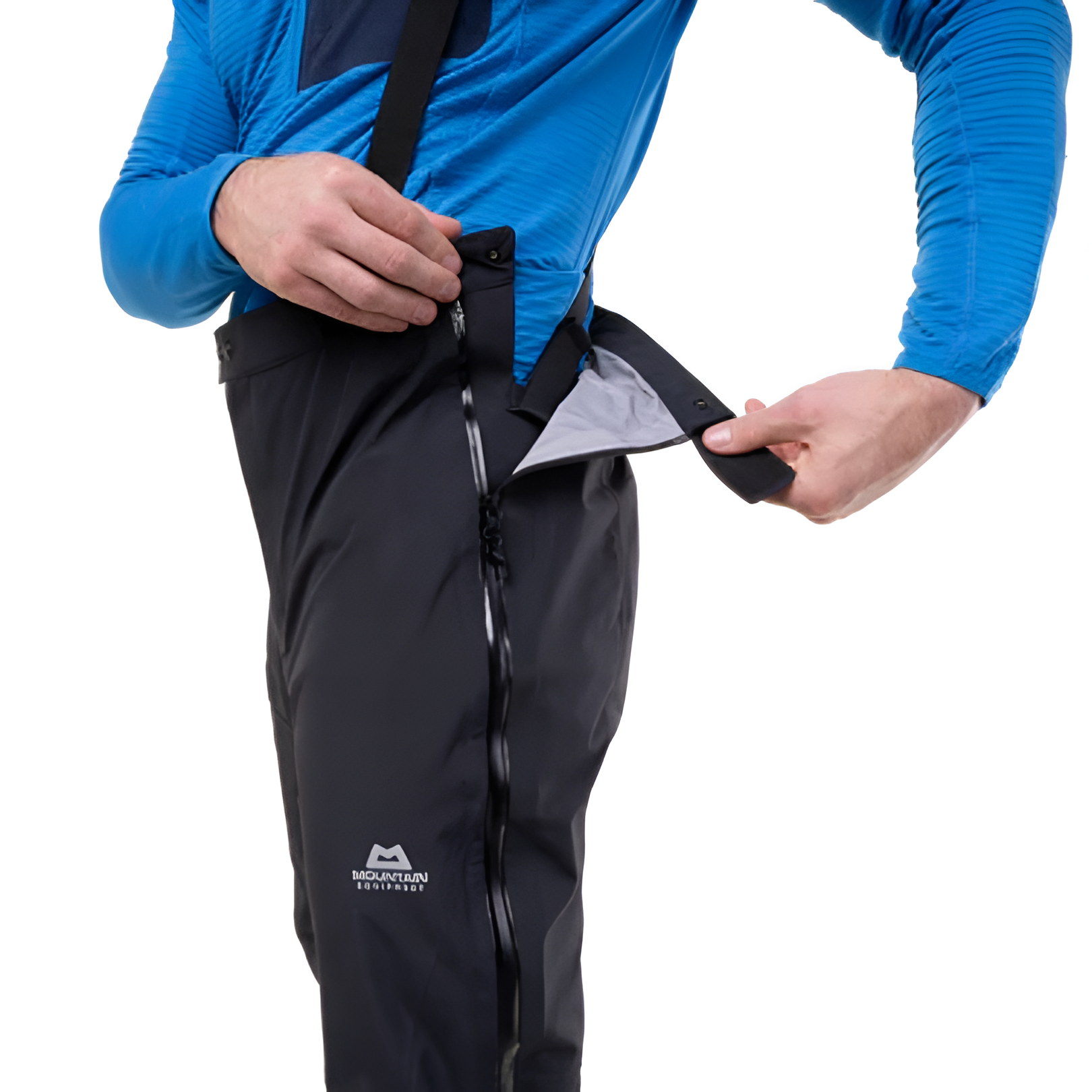 Mountain Equipment Orion Men's Pant in Black - Side Zip Open
