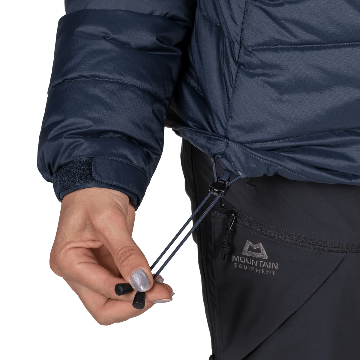 Mountain Equipment Paiyu Women's Jacket in Cosmos - Drawcord Detail