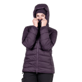 Mountain Equipment Paiyu Women's Jacket in Nightshade - Hood On Model
