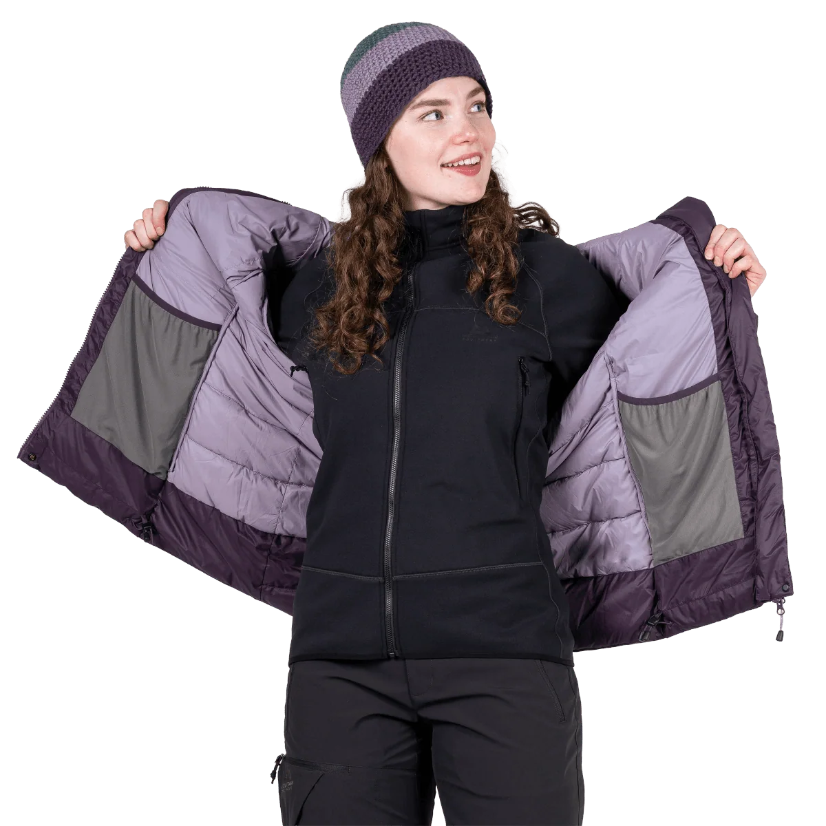 Mountain Equipment Paiyu Women's Jacket in Nightshade - Open Front On Model