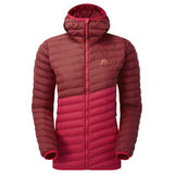 Mountain Equipment Particle Hooded Women's Jacket in Capsicum/Tibetan Red - Front Product Shot