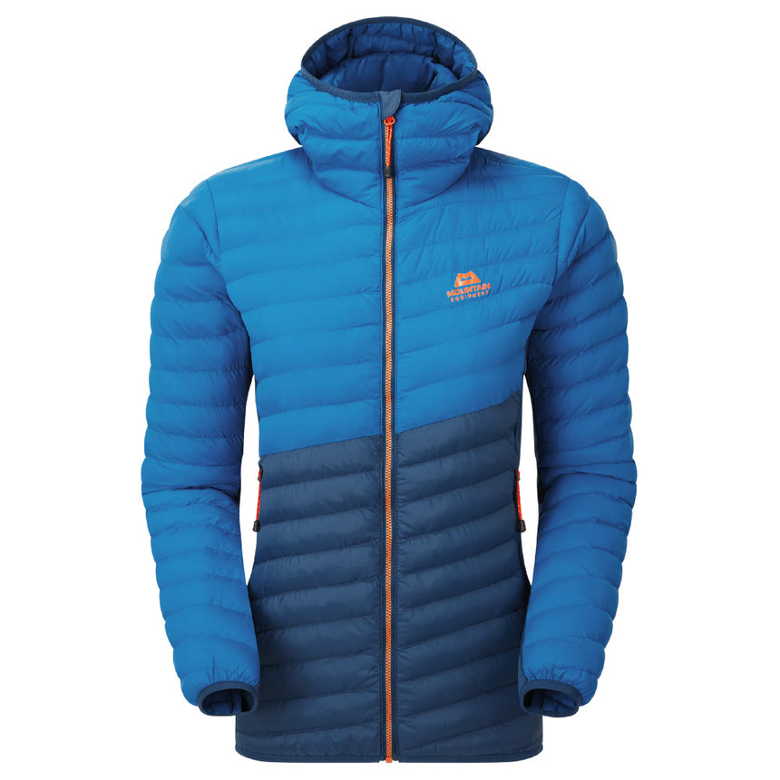 Mountain Equipment Particle Hooded Women's Jacket in Majolica/Mykonos - Front Product Shot