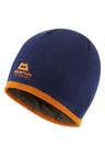 Mountain Equipment Plain Knitted Beanie in Admiral Blue/Rust - Front