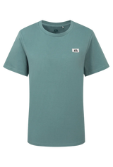 Mountain Equipment Podus Women's Tee in Goblin Blue - Front flat lay
