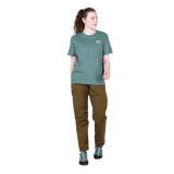 Mountain Equipment Podus Women's Tee in Goblin Blue - Side model view