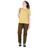 Mountain Equipment Podus Women's Tee in Rattan - Front full length model view
