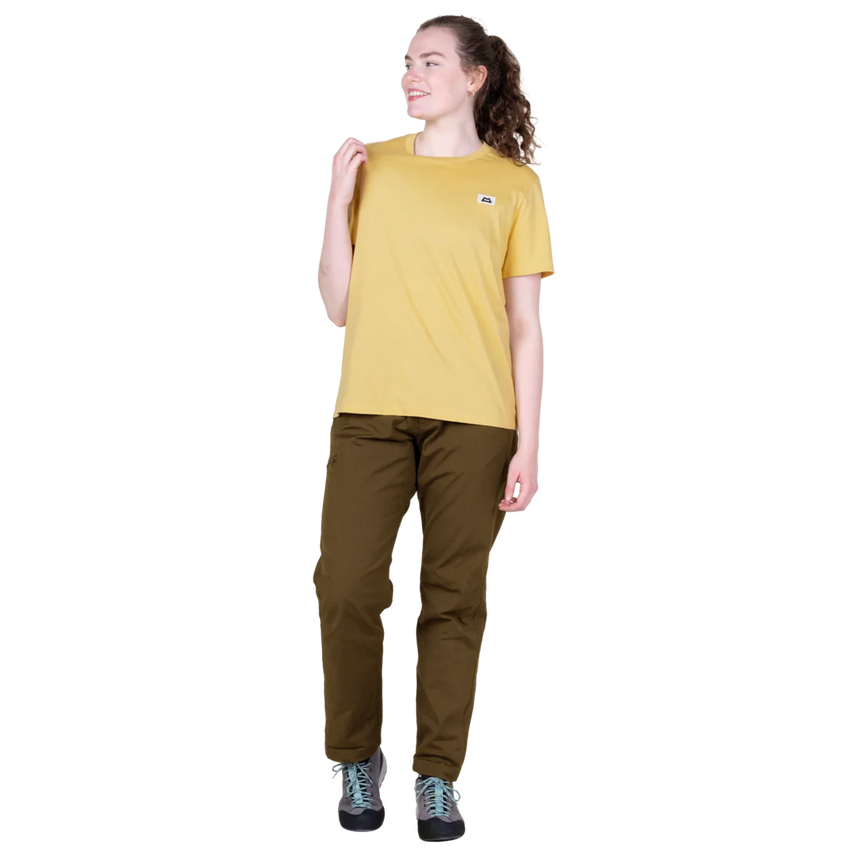 Mountain Equipment Podus Women's Tee in Rattan - Front full length model view