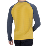 Mountain Equipment Redline LS Men's Tee in Acidstripe/Denim - Back