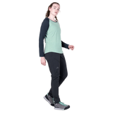 Mountain Equipment Redline LS Women's Tee in Lichen Stripe/Cosmos - Side model view alternate
