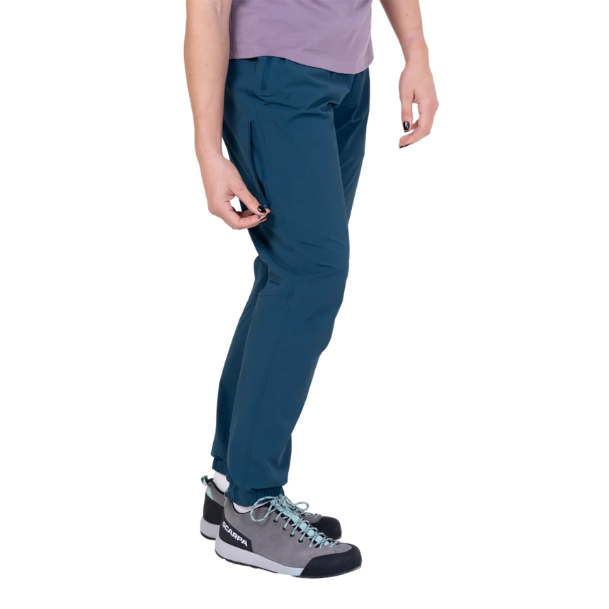 Mountain Equipment Sella Women's Pant in Majolica Blue - Back model view