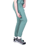 Mountain Equipment Sella Women's Pant in Sea Pine - Side model view walking