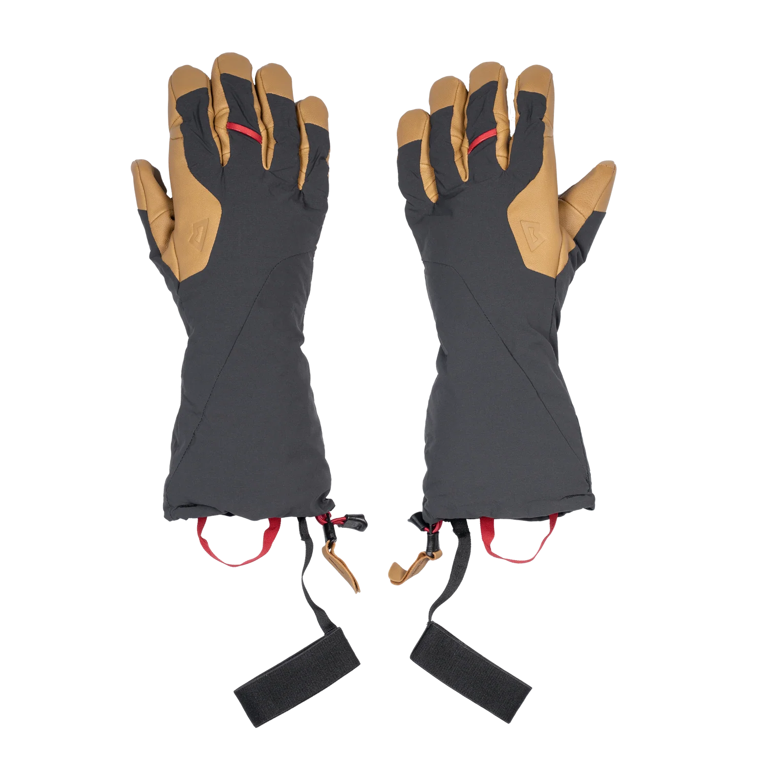 Mountain Equipment Serac Gauntlet in Black/Tan - Front Pair