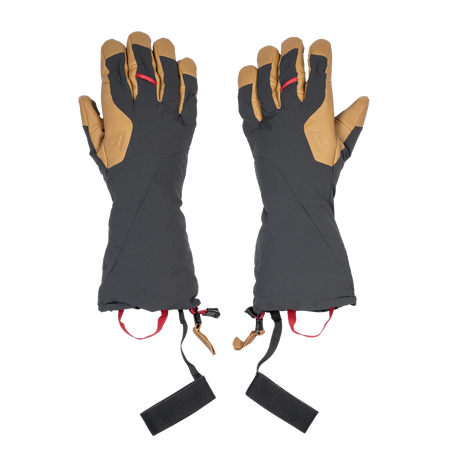 Mountain Equipment Serac Gauntlet in Black/Tan - Front Pair