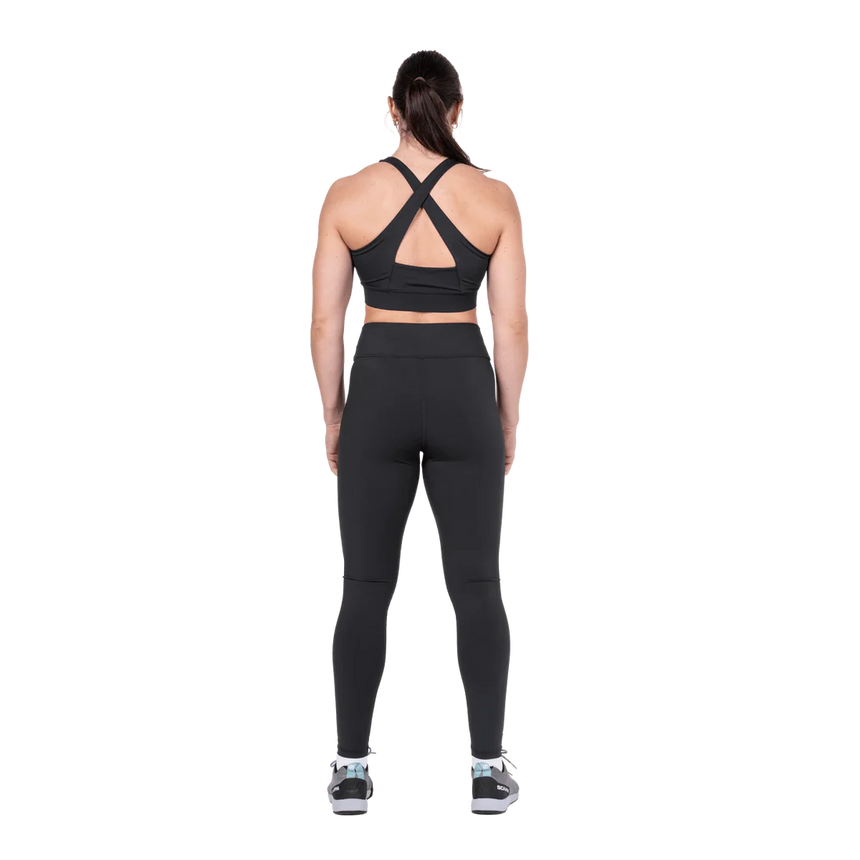 Mountain Equipment Sereno Women's Legging in Black - Front full length model view alternate