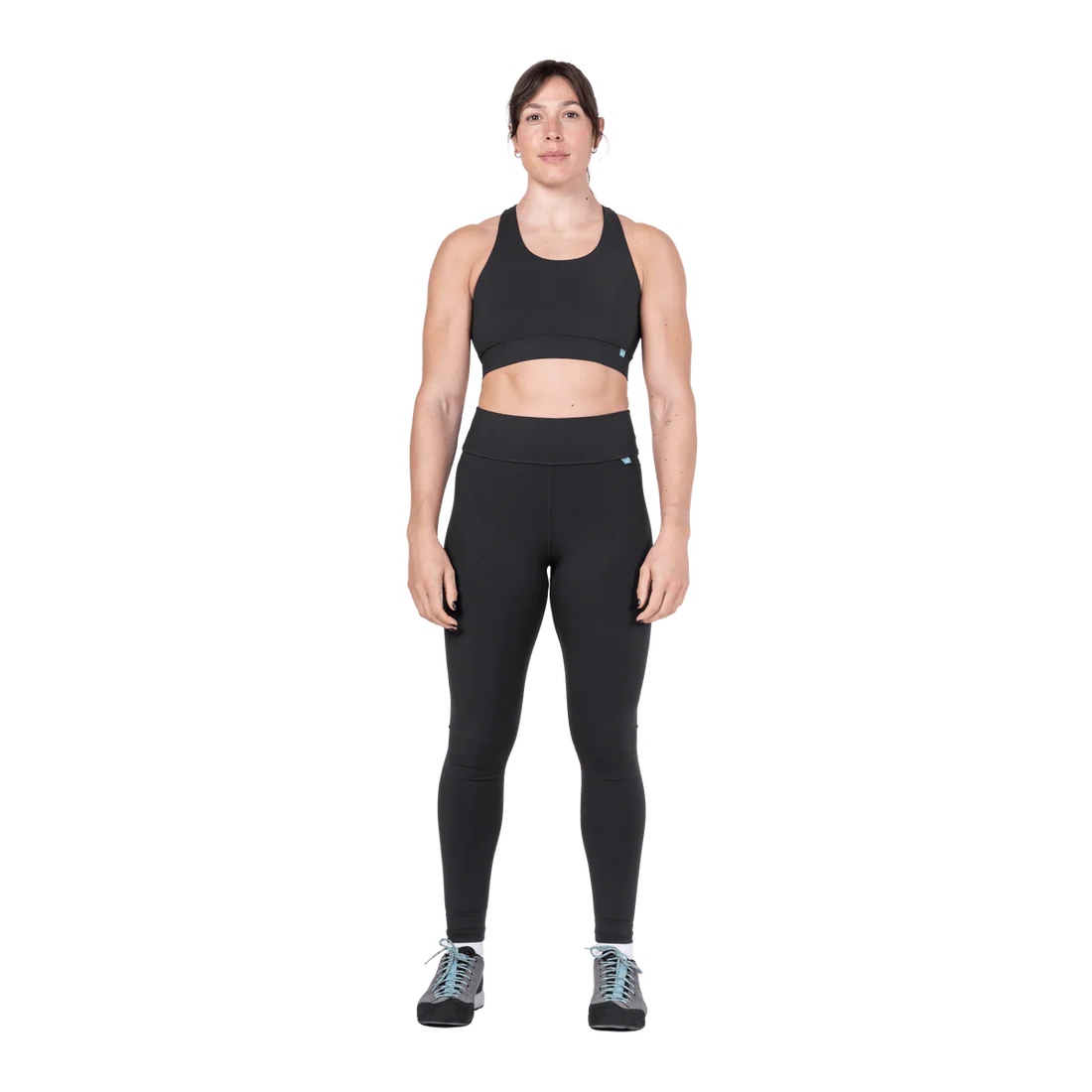 Mountain Equipment Sereno Women's Legging in Black - Front full length model view