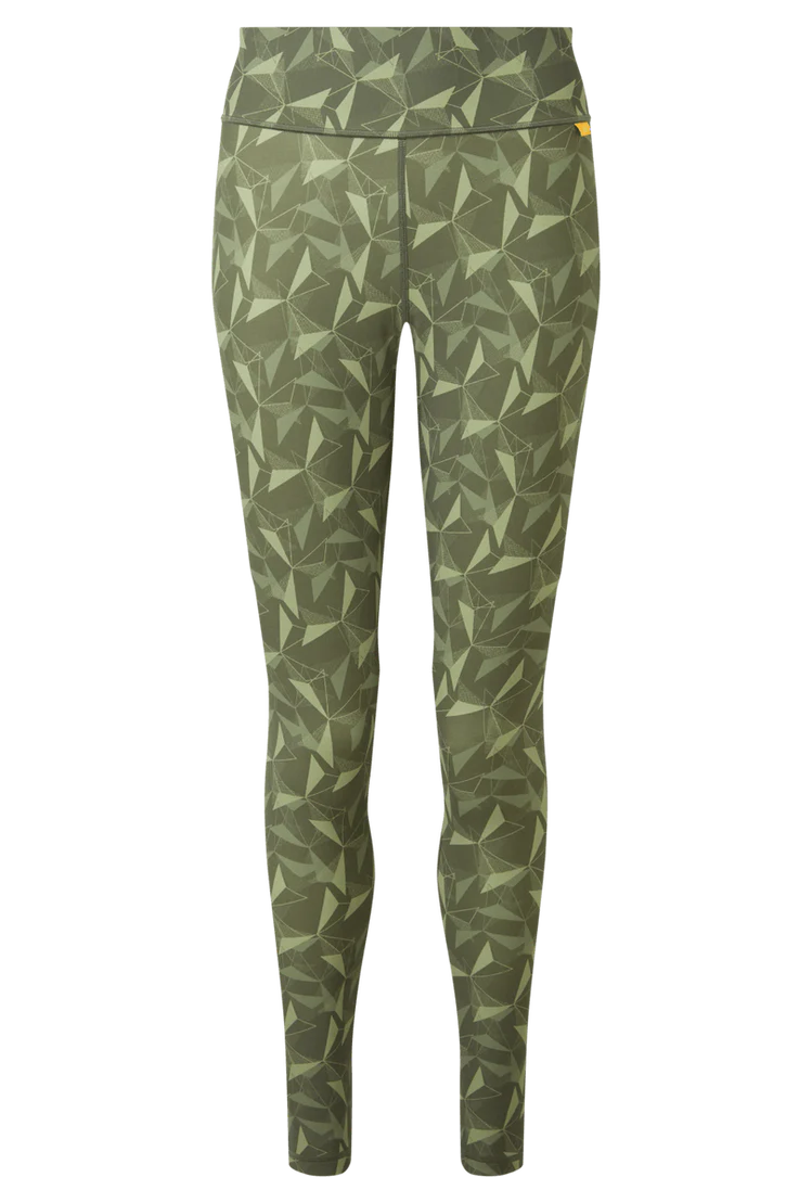 Mountain Equipment Sereno Women's Legging in Buckthorn Print - Front flat lay