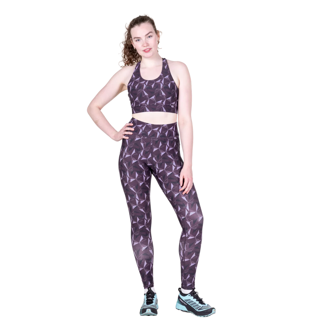 Mountain Equipment Sereno Women's Legging in Nightshade Print - Front full length model view alternate