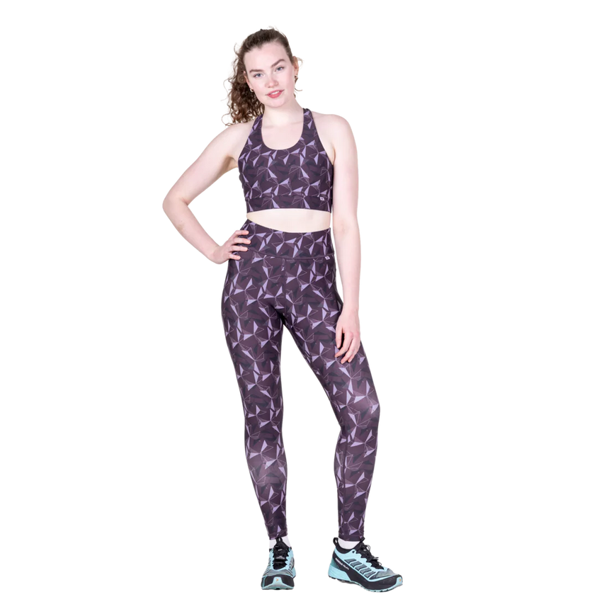 Mountain Equipment Sereno Women's Legging in Nightshade Print - Front full length model view alternate