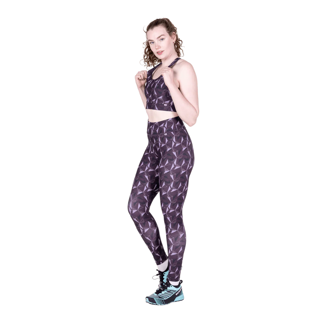 Mountain Equipment Sereno Women's Legging in Nightshade Print - Side model view 3