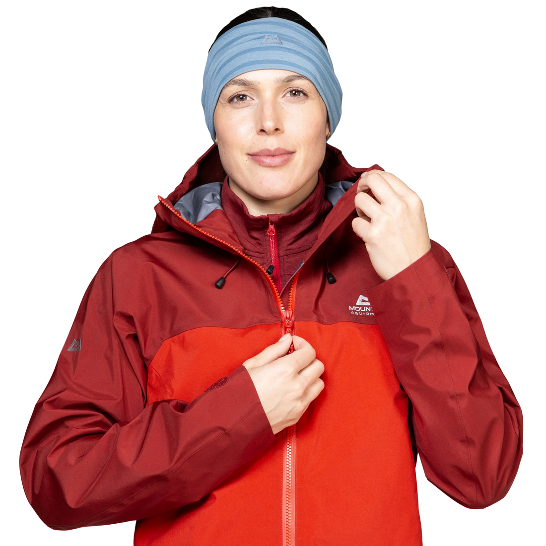 Mountain Equipment Shigri GORE-TEX Women's Jacket in Chili Red/Merlot - On Model Front Open