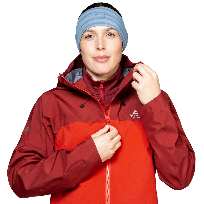 Mountain Equipment Shigri GORE-TEX Women's Jacket in Chili Red/Merlot - On Model Front Open