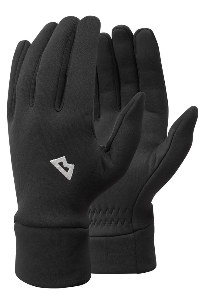 Mountain Equipment Stretch Fleece Glove in Black - Front Product Shot
