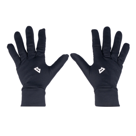 Mountain Equipment Stretch Fleece Grip Glove in Black - Palm and Back of Hand