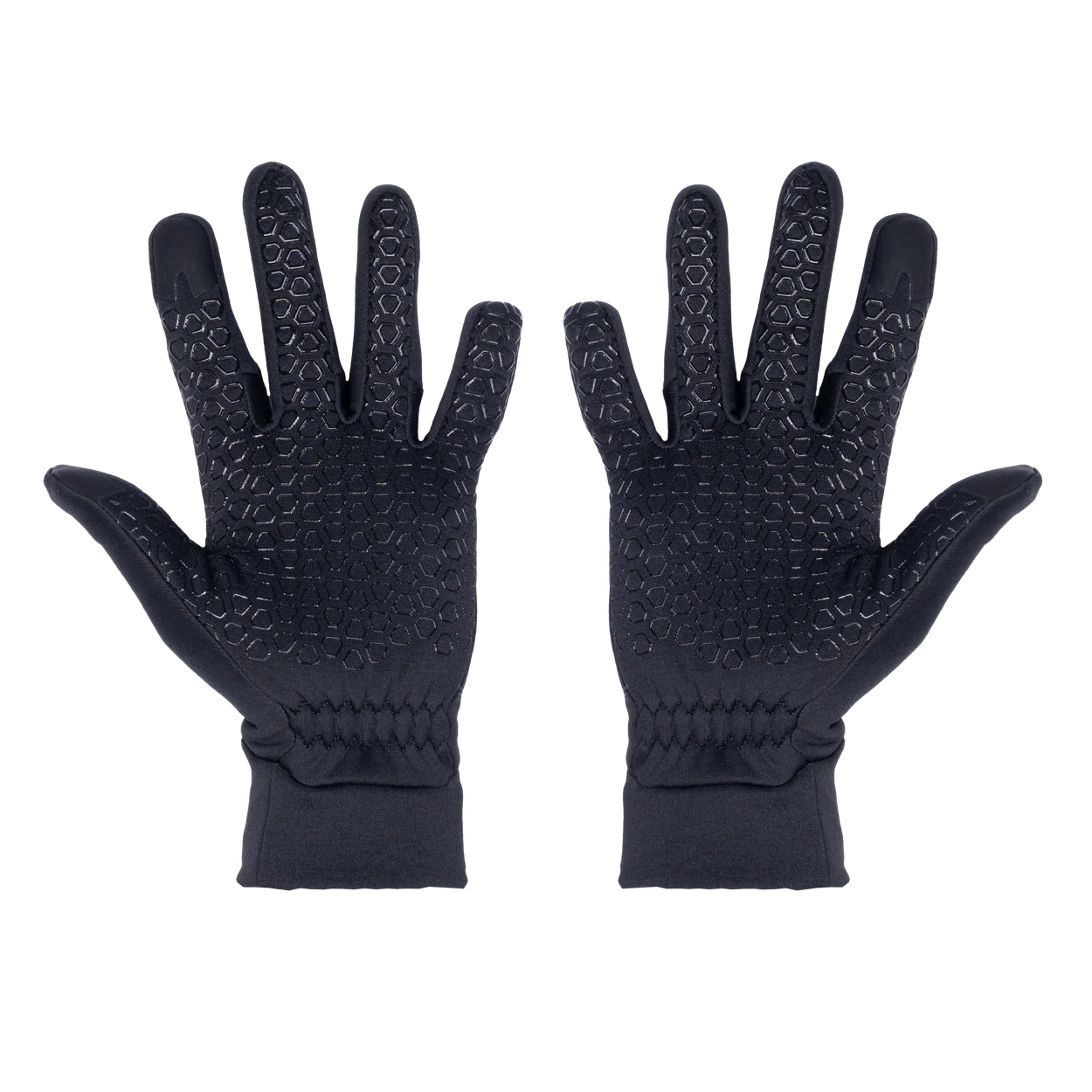 Mountain Equipment Stretch Fleece Grip Women's Glove in Black - Back of Hand