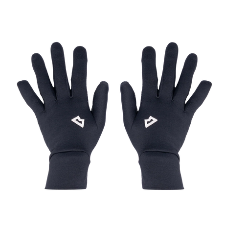 Mountain Equipment Stretch Fleece Grip Women's Glove in Black - Palm and Back of Hand