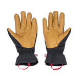 Mountain Equipment Super Alpine Gloves in Black/Tan - Front with Tethers