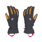 Mountain Equipment Super Alpine Women's Gloves in Black/Tan - Front with Tethers
