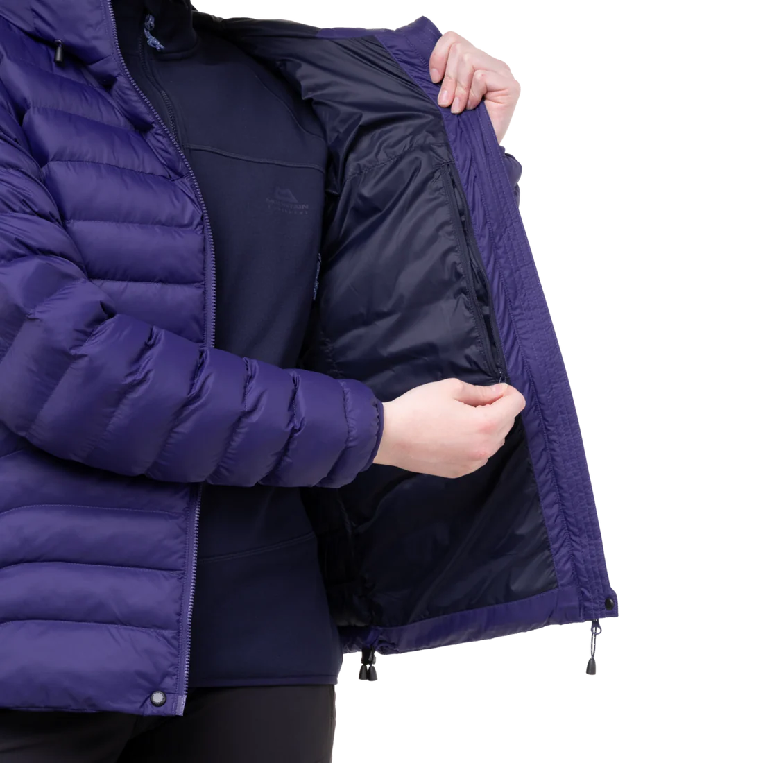 Mountain Equipment Superflux Women's Jacket in Amethyst/Cosmos - Inner Pocket